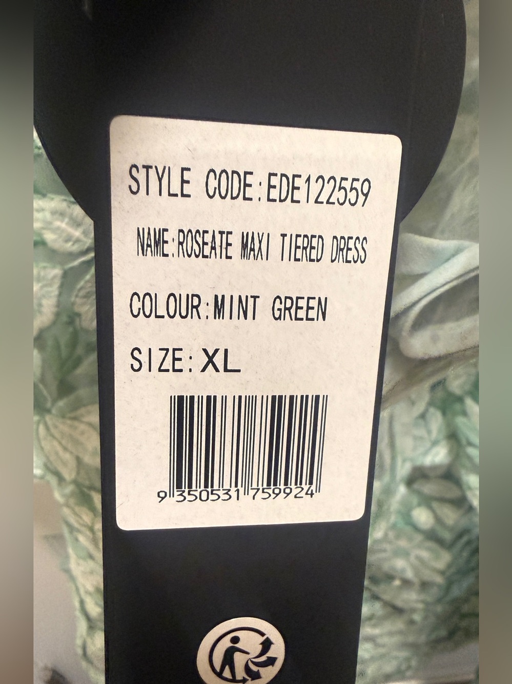 ELLIATT Roseate Tiered Maxi Dress in Mint Green Size XL Wedding Guest NWT - Picture 9 of 9
